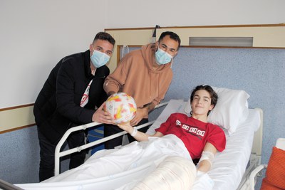 Visita jugadors CE Manresa Visita jugadors CE Manresa